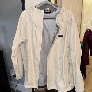 Patagonia Off-White Hooded Rain Jacket